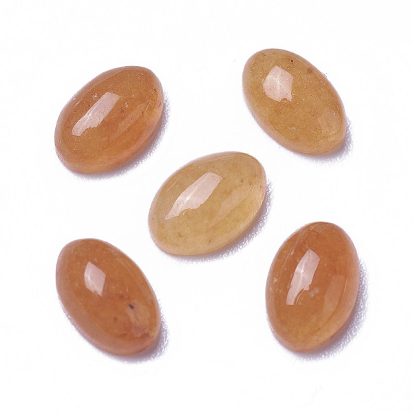 

PandaHall Natural Red Aventurine Cabochons, Oval, 6x4x2~3mm Aventurine Oval