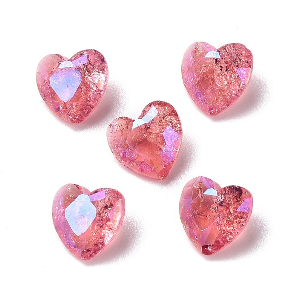 

PandaHall Crackle Moonlight Style Glass Rhinestone Cabochons, Pointed Back & Back Plated, Heart, Vintage Rose, 8x8x4mm Glass Rhinestone..., Purple