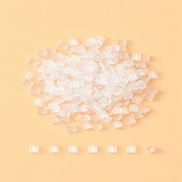 

PandaHall Plastic Full-covered Ear Nuts, Earring Backs, Clear, 3x3x3mm, Hole: 0.5mm Plastic Clear