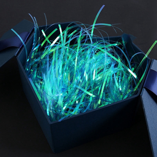 

PandaHall Colorful Raffia Crinkle Cut Paper Shred Filler, for Gift Wrapping & Easter Basket Filling, Deep Sky Blue, 3mm, 30g/bag Raffia