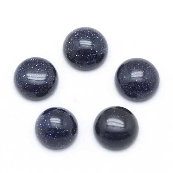 Synthetic Blue Goldstone Cabochons
