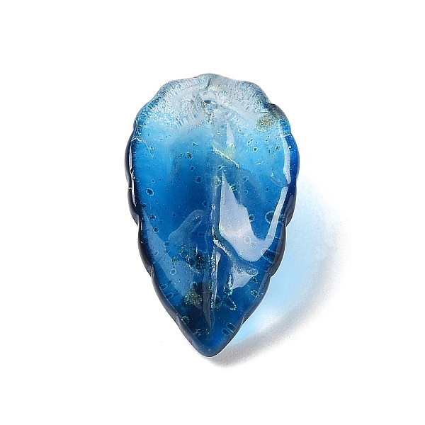 

PandaHall Two Tone Glass Pendants, Golden Autumn Leaf Charm, Dodger Blue, 22.5x12.5x5mm, Hole: 1.4mm Glass Leaf