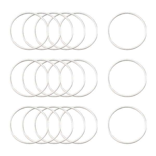 

PandaHall Brass Linking Rings, Nickel Free, Silver, 25x0.7~1mm Brass Ring