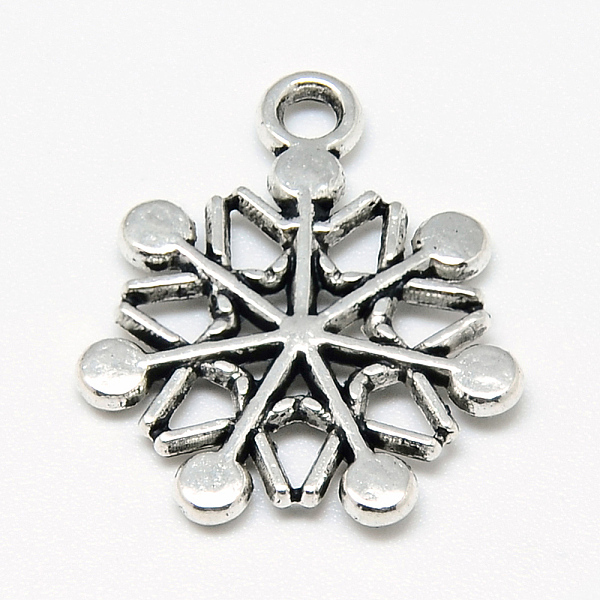 

PandaHall Tibetan Style Alloy Pendants, Snowflake, Cadmium Free & Nickel Free & Lead Free, Antique Silver, 20x17x1.5mm, Hole: 2mm, about...