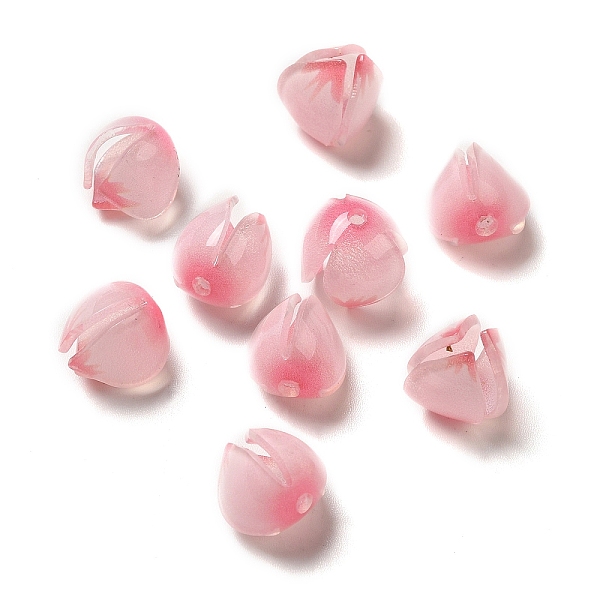 

PandaHall Simulation Lotus Shape Acrylic Beads, for DIY Jewelry Making, Pearl Pink, 10~11x11~12mm, Hole: 1~1.4mm Acrylic Flower