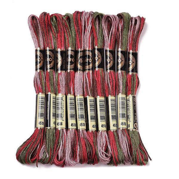 

PandaHall 10 Skeins 6-Ply Polyester Embroidery Floss, Cross Stitch Threads, Segment Dyed, Dark Red, 0.5mm, about 8.75 Yards(8m)/skein...