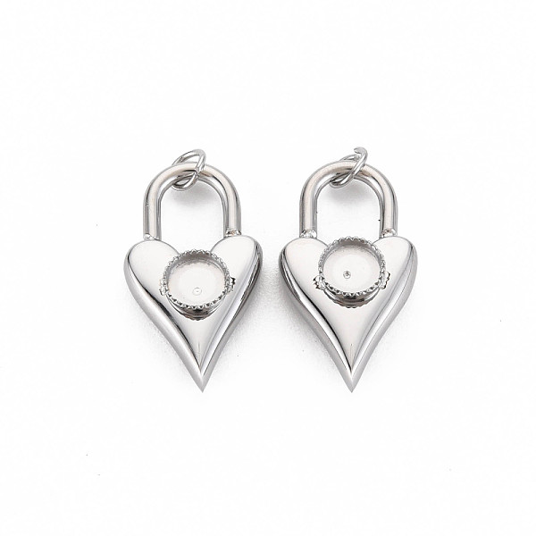 

PandaHall 304 Stainless Steel Pendant Enamel Settings, Heart, Stainless Steel Color, 20.5x11.5x5mm, Jump Ring: 4x0.5mm, 2.5mm inner diameter...