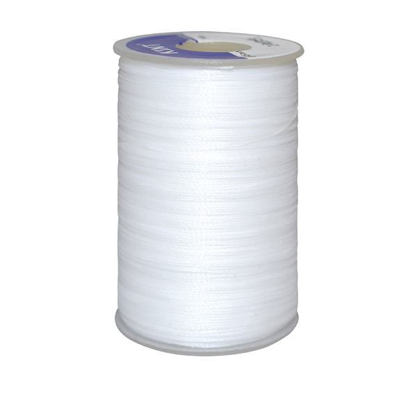 

PandaHall Waxed Polyester Cord, 3-Ply, White, 0.45mm, about 59.05 yards(54m)/roll Waxed Polyester Cord Round White