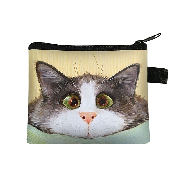 

PandaHall Cute Cat Polyester Zipper Wallets, Rectangle Coin Purses, Change Purse for Women & Girls, Champagne Yellow, 11x13.5cm Polyester...