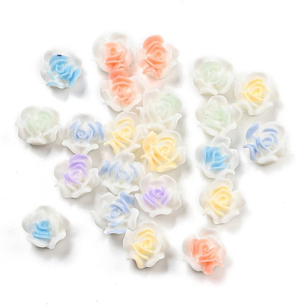 

PandaHall Luminous Opaque Epoxy Resin Decoden Cabochons, Glow in the Dark Rose Flower, Mixed Color, 10.5x10.5x6mm Epoxy Resin Flower..., Multicolor