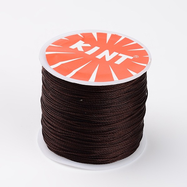 

PandaHall Round Waxed Polyester Cords, Coconut Brown, 0.6mm, about 76.55 yards(70m)/roll Waxed Polyester Cord Round Brown