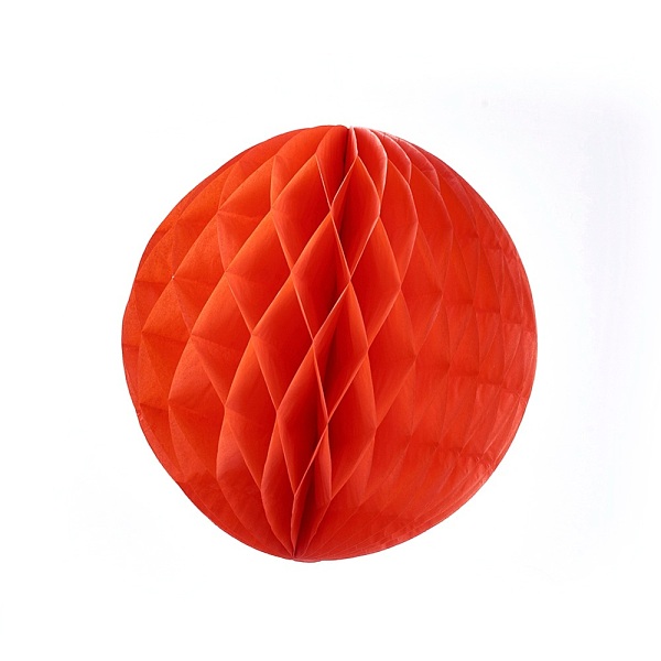 

PandaHall Paper Honeycomb Ball, Paper Lantern, For Wedding & Birthday Party Decoration, Dark Orange, 25cm Paper Round Orange