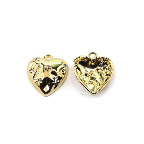 

PandaHall Alloy Rhinestone Pendant, Heart, Light Gold, 18.5x17x5mm, Hole: 2mm Alloy+Rhinestone Heart