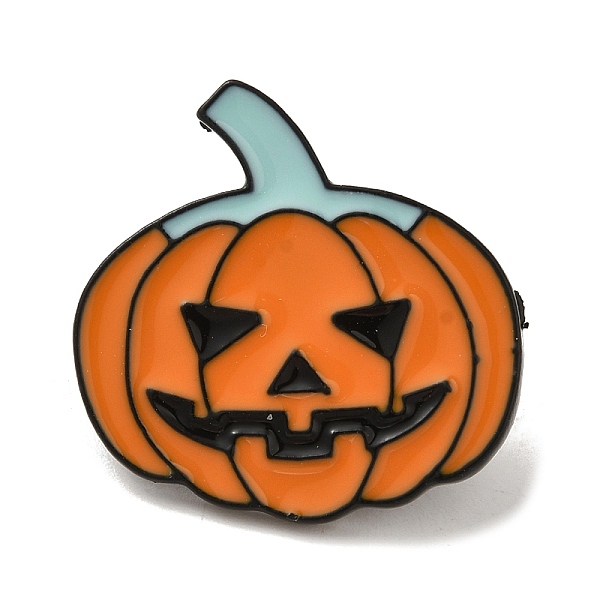 

PandaHall Halloween Series Black Aolly Brooches, Enamel Pins, Pumpkin, 23.5x24x2mm Alloy+Enamel Pumpkin Orange