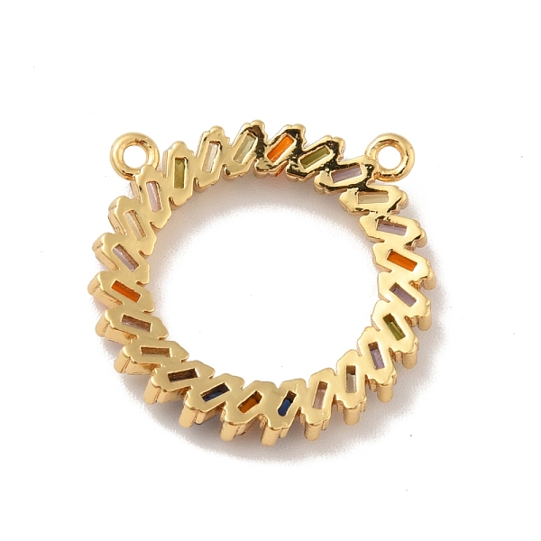 

PandaHall Brass Micro Pave Cubic Zirconia Pendants, Cadmium Free & Lead Free, Long-Lasting Plated, Ring, Colorful, Real 18K Gold Plated...