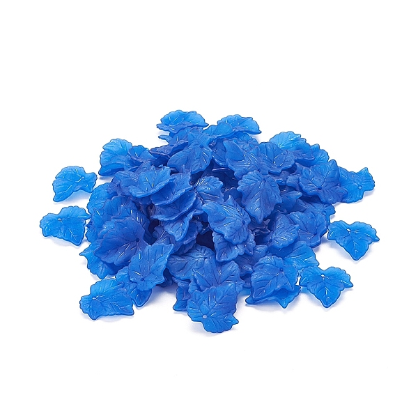 

PandaHall Autumn Theme Transparent Frosted Acrylic Pendants, Maple Leaf, Blue, 24x22.5x3mm, Hole: 1mm Acrylic Leaf Blue