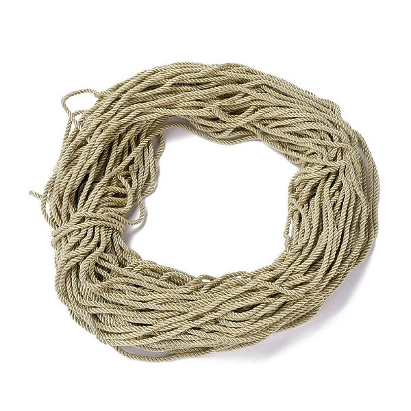 

PandaHall Polyester Cord, Twisted Cord, Pale Goldenrod, 5mm, about 97~100m/bundle Polyester