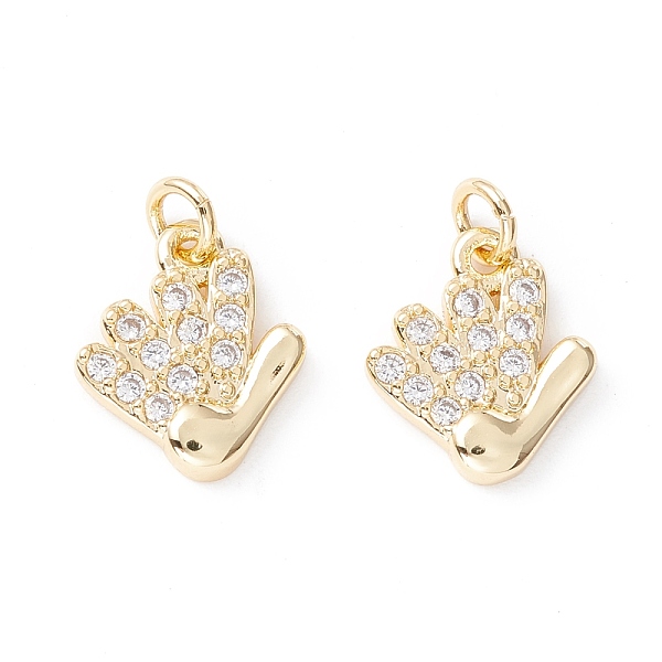 

PandaHall Brass Micro Pave Clear Cubic Zirconia Charms, Long-Lasting Plated, Cadmium Free & Lead Free, Palm, Real 18K Gold Plated, 13x10x2mm...