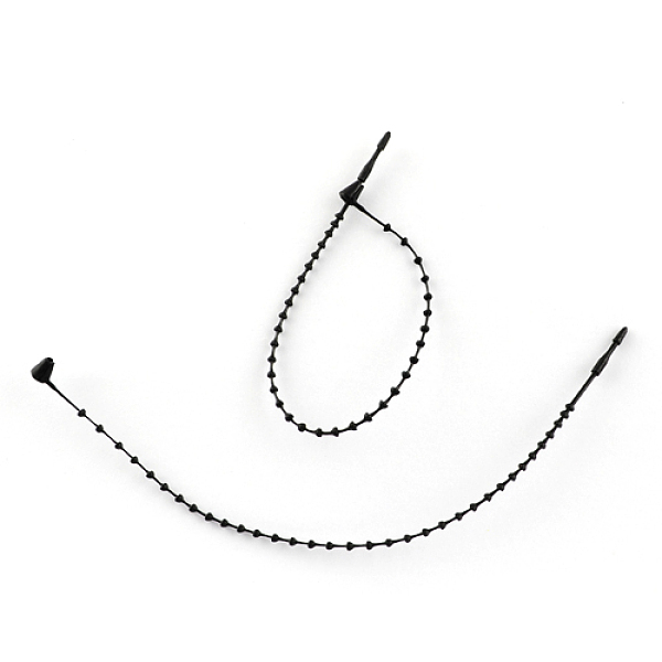

PandaHall PP Cable Ties, Tie Wraps, Zip Ties, Black, 7 inch, about 1000pcs/bag Plastic Black
