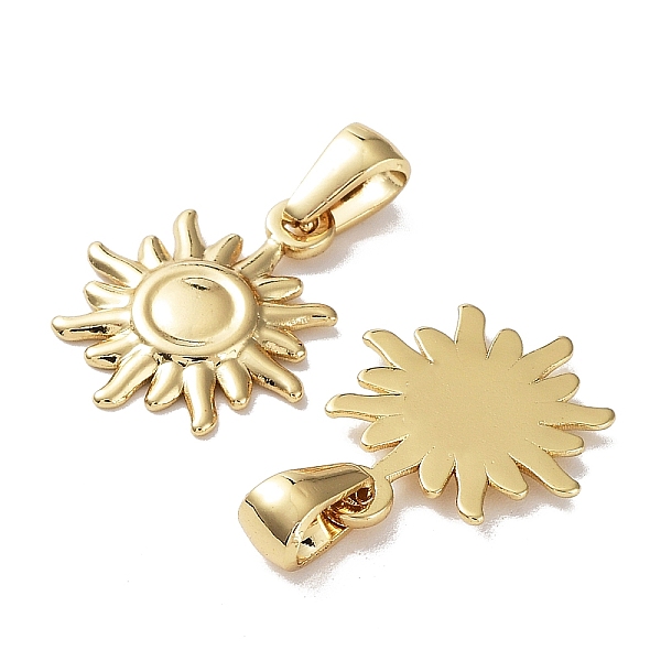 

PandaHall 304 Stainless Steel Pendants, Sun Charm, Golden, 18x15x2mm, Hole: 5.5x3mm 304 Stainless Steel Sun
