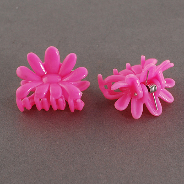 

PandaHall Kids Hair Accessories, Acrylic Hair Clips, Flower, Mixed Color, 18x25mm Plastic Multicolor