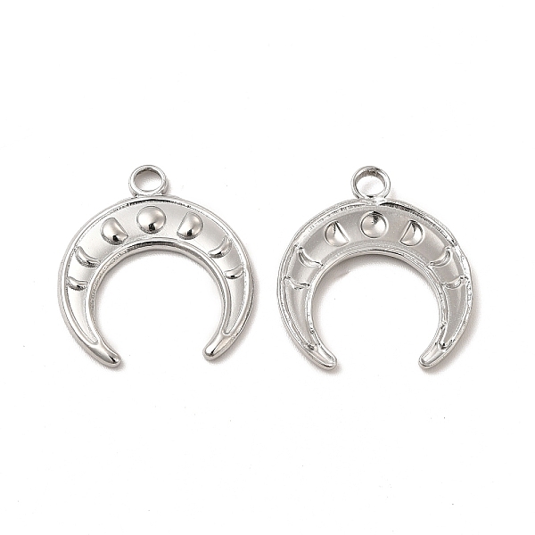

PandaHall 304 Stainless Steel Pendants, Double Horn/Crescent Moon Charm, Stainless Steel Color, 22.5x20.5x2mm, Hole: 2.7mm 304 Stainless...