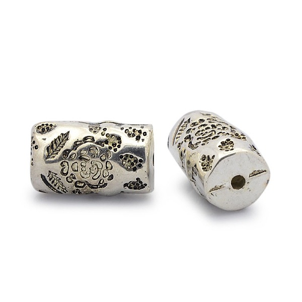 

PandaHall CCB Plastic Carved Column Beads, Antique Silver, 32x20x17mm, Hole: 4mm Plastic Column
