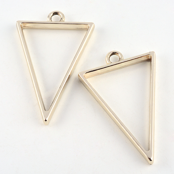 

PandaHall Rack Plating Alloy Triangle Open Back Bezel Pendants, For DIY UV Resin, Epoxy Resin, Pressed Flower Jewelry, Cadmium Free & Nickel...