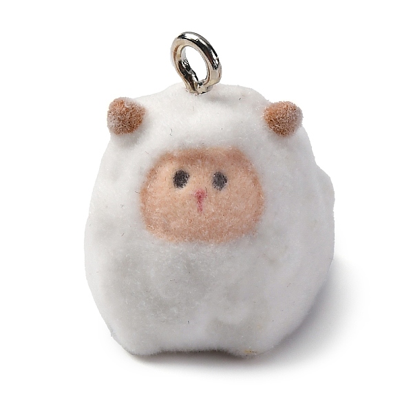 Flocky Animal Resin Pendants