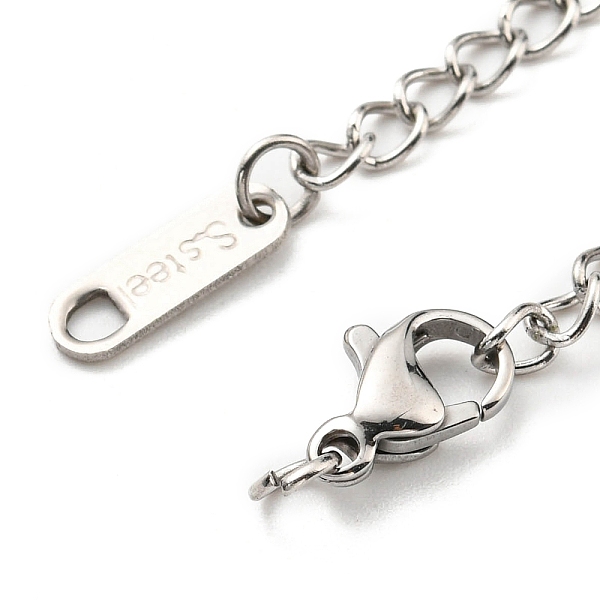 

PandaHall 304 Stainless Steel Curb Chain Extender, End Chains with Lobster Claw Clasps and Oval Chain Tabs, Stainless Steel Color, 73mm 304...