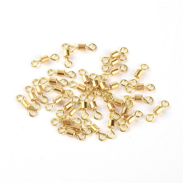 

PandaHall Brass Fishing Rolling Bearing Connector, Rolling Barrel Fishing, Fishing Swivels Tackle Accessories, Golden, 12mm, 100pcs/bag...