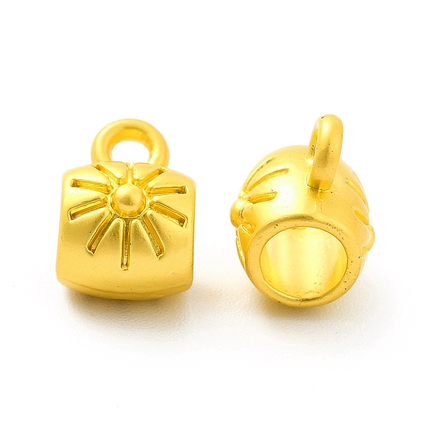 

PandaHall Rack Plating Alloy Tube Bails, Loop Bails, Column with Sun Hanger Links, Matte Gold Color, 10x7x7.5mm, Hole: 1.8mm, Inner Diameter...