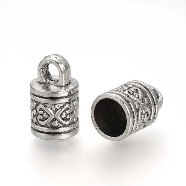 

PandaHall Tibetan Style Alloy Cord Ends, End Caps, Cadmium Free & Lead Free, Column, Antique Silver, 16x10mm, Hole: 4mm, Inner Diameter: 8mm...