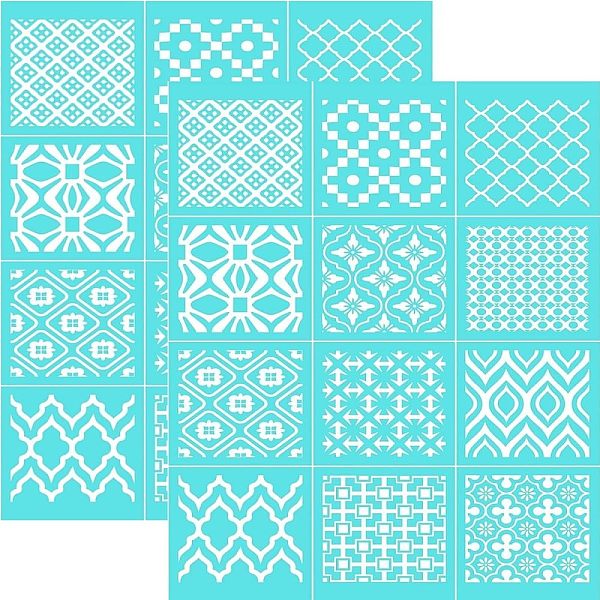 

PandaHall Self-Adhesive Silk Screen Printing Stencil, for Painting on Wood, DIY Decoration T-Shirt Fabric, Turquoise, Flower Pattern..., Green