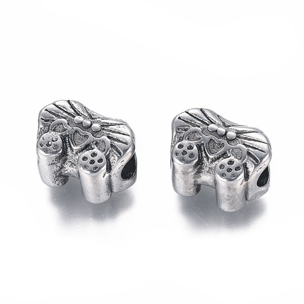 

PandaHall 304 Stainless Steel European Beads, Large Hole Beads, Car, Antique Silver, 9x12.5x8.5mm, Hole: 5mm 304 Stainless Steel Vehicle