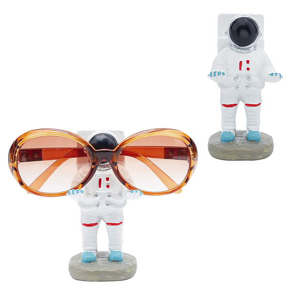 

PandaHall Opaque Resin Glasses Display Stands, Sunglasses Storage Holder, Spaceman shape, White, 5.3x5.8x11.4cm Resin White