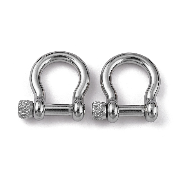 

PandaHall 304 Stainless Steel D-Ring Anchor Shackle Clasps, for Bracelets Making, Stainless Steel Color, 24x21~23x6~7mm 304 Stainless Steel
