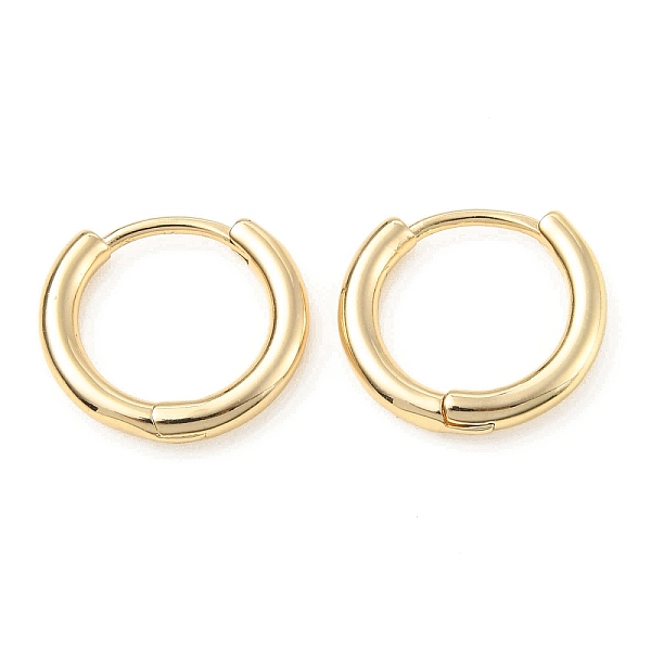 

PandaHall Brass Huggie Hoop Earrings, Light Gold, 12 Gauge, 13x14x2mm, Pin: 0.8mm Brass Round