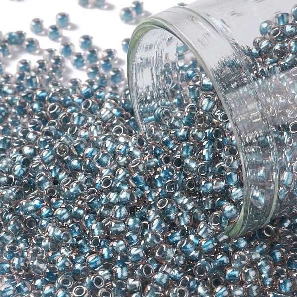 

PandaHall TOHO Round Seed Beads, Japanese Seed Beads, (288) Inside Color Crystal/Metallic Blue Lined, 11/0, 2.2mm, Hole: 0.8mm, about...