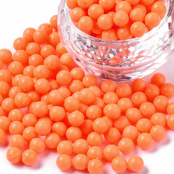 

PandaHall Plastic Water Soluble Fuse Beads, for Kids Crafts, DIY PE Melty Beads, Round, Dark Orange, 5mm Plastic Round