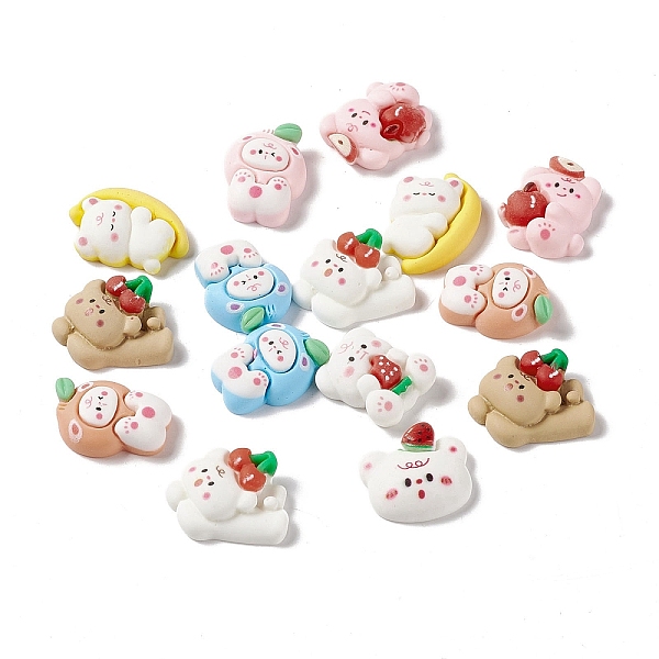 

PandaHall Lovely Opaque Resin Cabochons, DIY Accessories, Bear Mixed Shapes, Mixed Color, 20x17x6mm Resin Mixed Shapes Multicolor