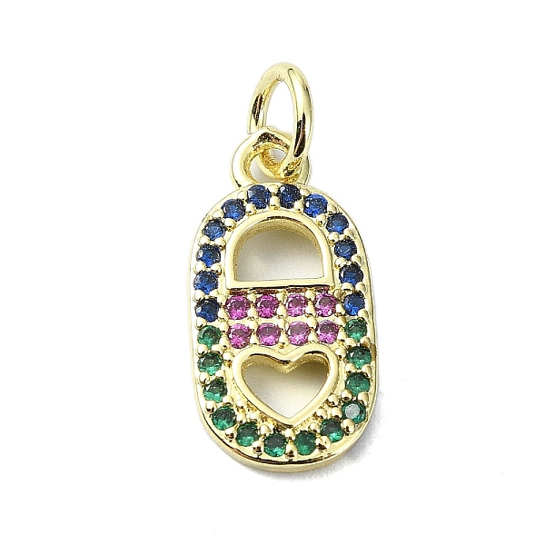 

PandaHall Brass Micro Pave Colorful Cubic Zirconia Pendant, Oval, Real 18K Gold Plated, 15.5x8x1.5mm Brass+Cubic Zirconia+Enamel Oval Clear