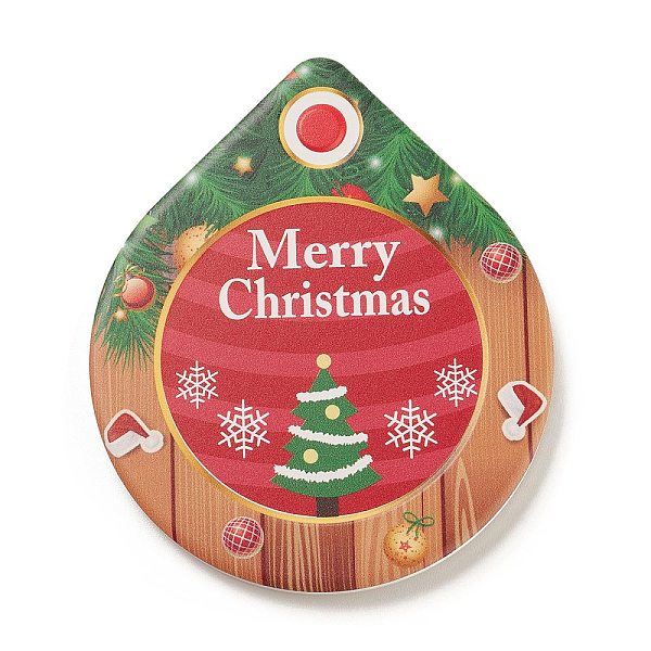 

PandaHall Christmas Porcelain Coasters, Cork Bottom Cup Mats, Teardrop, Red, 108~109x92~93x7.5~8mm Porcelain Teardrop Red