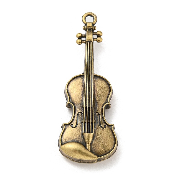 

PandaHall Tibetan Style Alloy Pendants, Guitar, Antique Bronze, 55x20x7.5mm, Hole: 2mm Alloy Guitar
