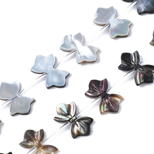 

PandaHall Natural Black Lip Shell Beads Strands, Bowknot, 10x16~17x2mm, Hole: 0.5mm, about 20pcs/strand, 11.73 inch(29.8cm) Black Lip Shell...