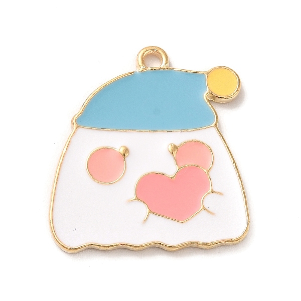

PandaHall Halloween Theme Alloy Enamel Pendants, Ghost with Heart Charm, Light Gold, Light Sky Blue, 24x22x2mm, Hole: 1.8mm Alloy+Enamel...