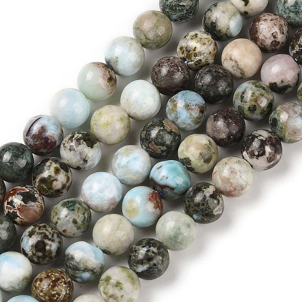 

PandaHall Natural Larimar Beads Strands, Round, 6mm, Hole: 0.7mm, about 62pcs/strand, 15.43''(39.2cm) Larimar Round