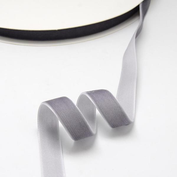 

PandaHall 5/8 inch Single Face Velvet Ribbon, Gray, 5/8 inch(15.9mm), about 25yards/roll(22.86m/roll) Velvet None Gray