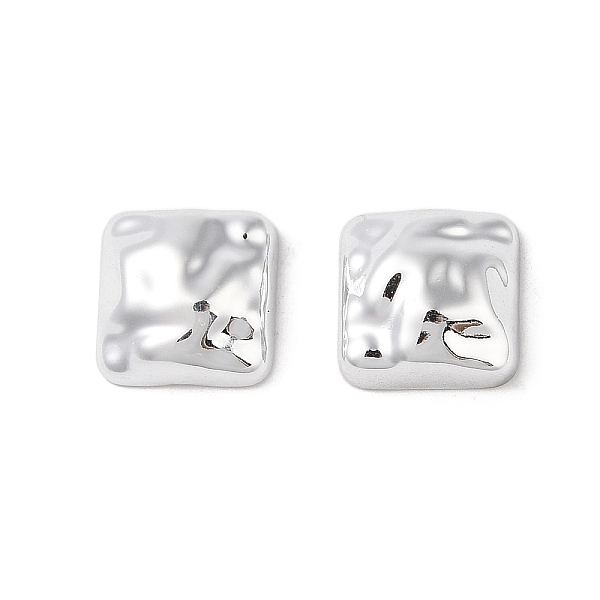 

PandaHall CCB Plastic Cabochons, Square, Platinum, 13x13x6mm Plastic Square