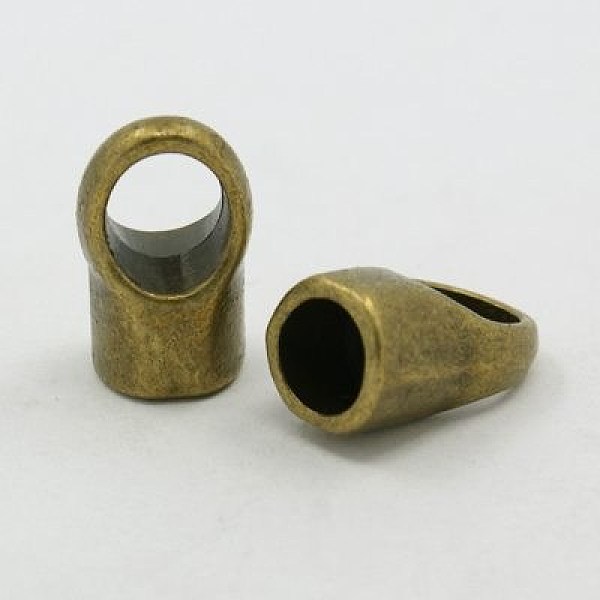 

PandaHall Brass Cord Ends, Cadmium Free & Lead Free, Antique Bronze, 12x19mm, Hole: 8mm, Inner Diameter: 8mm Brass